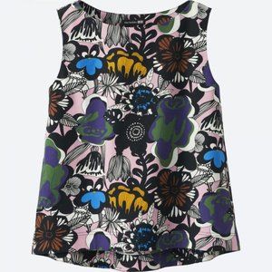 Marimekko Uniqlo Boho Floral Sleeveless Cotton Top. NWT